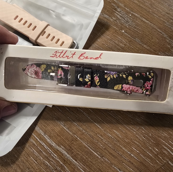 Fit Bit charge 3 bands lot of 3 1 pink, 1 gray & 1 black floral - Picture 2 of 7